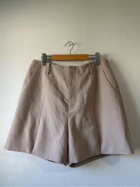 Avec Les Filles High-Waisted Tailored Shorts